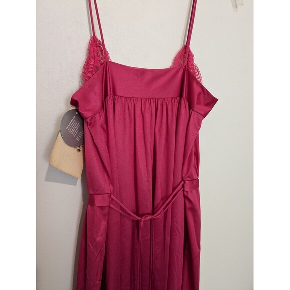 Vtg Lily Of France Rosa Puleo-Szule Peignoir Gown Set Pink M Sheer Lace Monece - Picture 10 of 12
